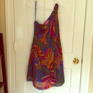 Banana Republic x Trina Turk one shoulder dress